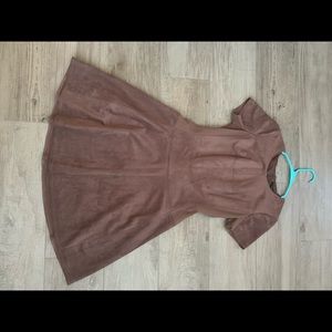 BCBG Maxazria Brown Suede dress